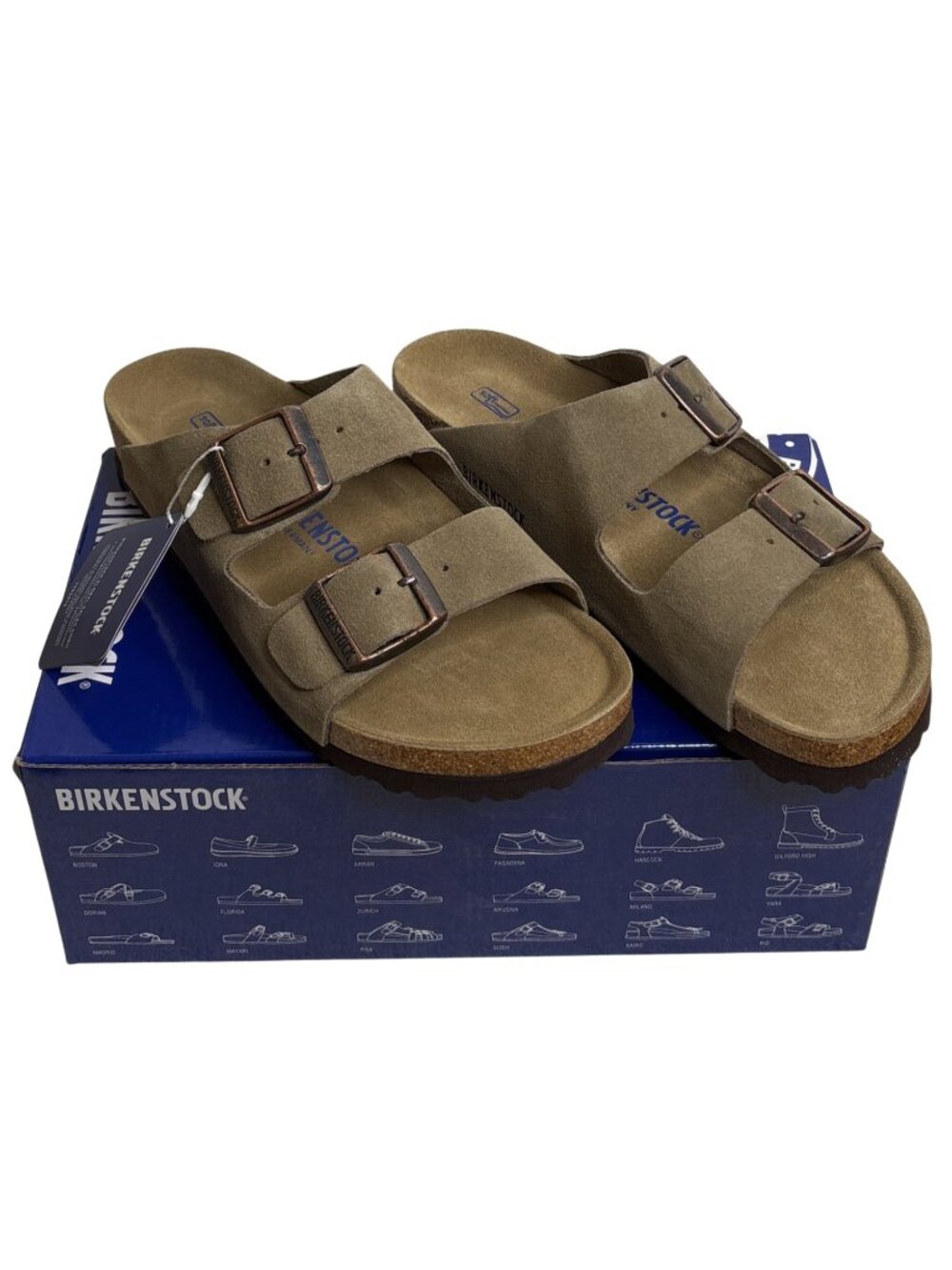 Birkenstock Arizona Soft Footbed Suede Sandals Taupe Size 44/11-11.5 NWB